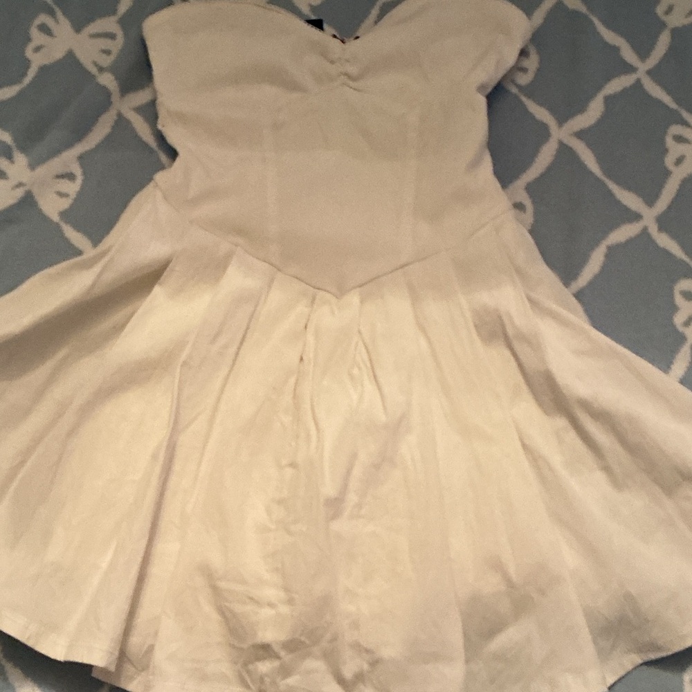Strapless White Dress